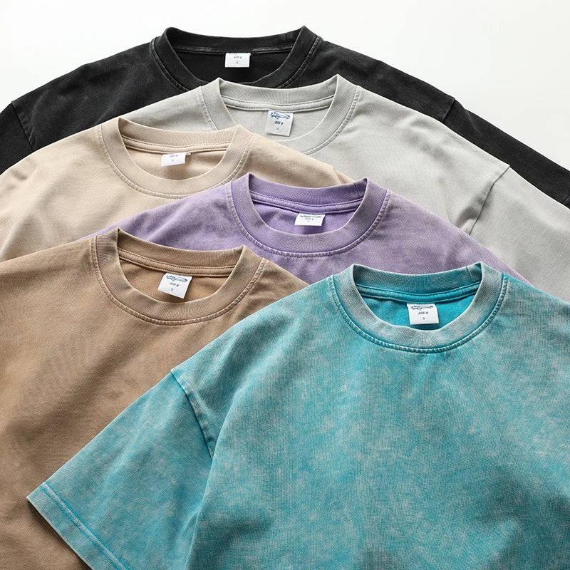 

Ретро японская футболка Sle 325G Heavyweight Wax Dye Waed, свободная мужская футболка ort Sve, молодежная модная повседневная летняя одежда