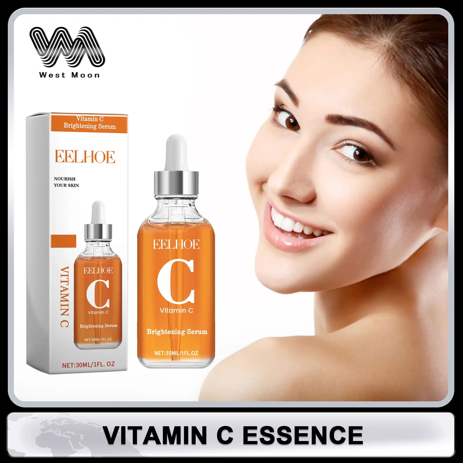 

Vitamin C Facial Essence Brightening Skin Nourishing Pores Minimizing Deeply Repairing Skin Care Beauty Moisturizing Face Serum