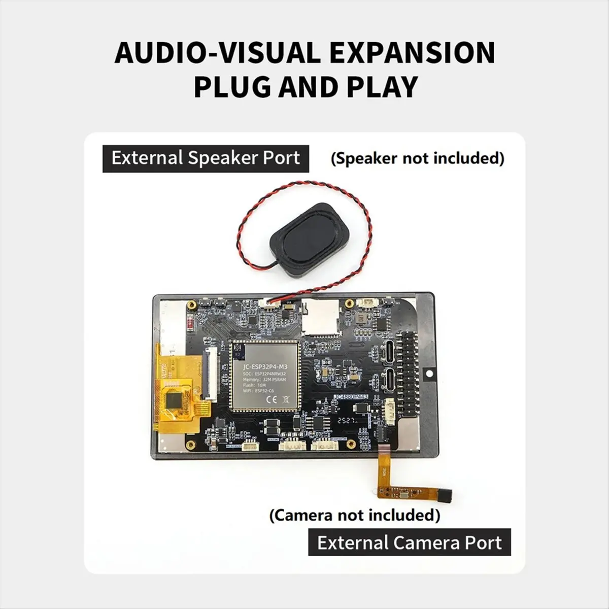 

(ABDH) ESP32P4 ESP32-P4 Development Board 4.3-Inch 480x800 IPS Capacitive Touch Screen ESP32-C6 Development Board