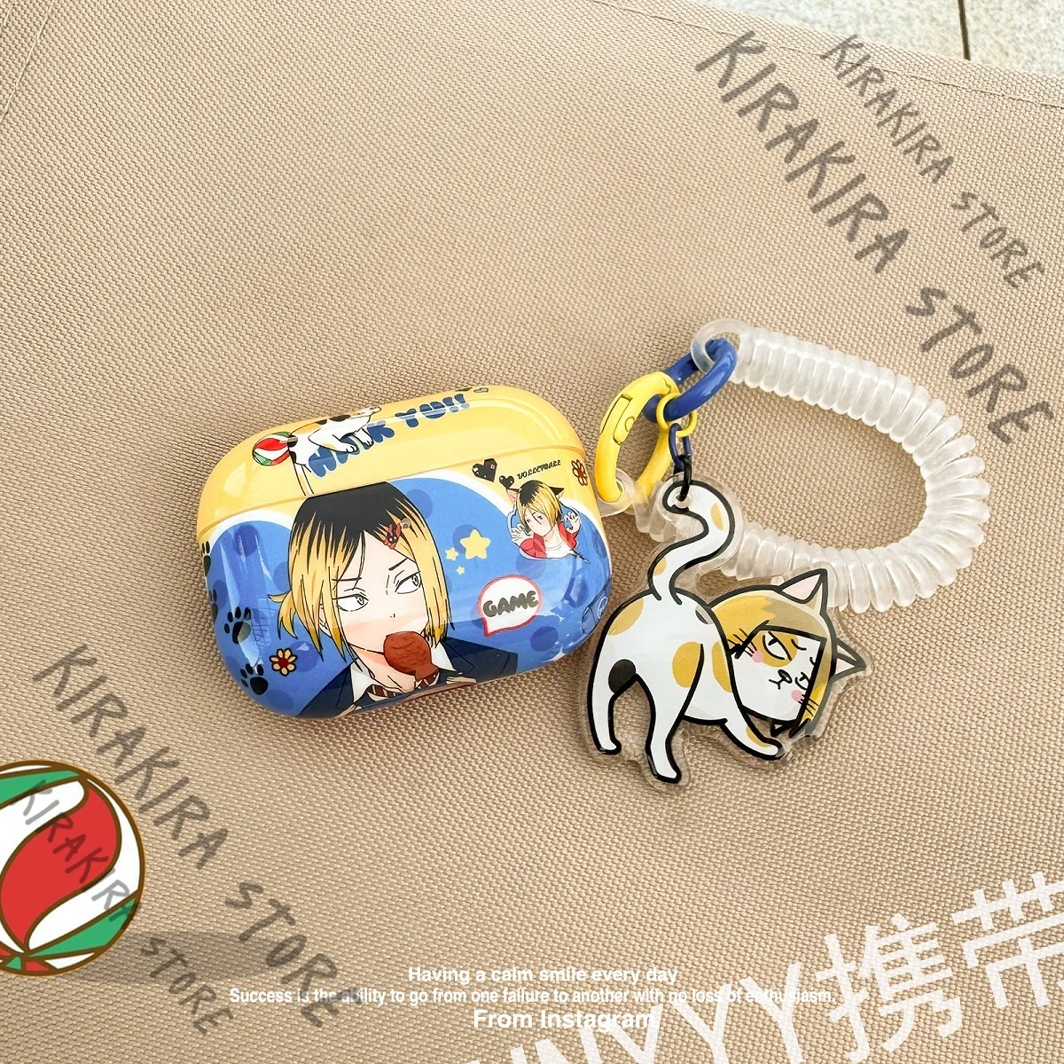 

Haikyuu!! Kozume Kenma Anime Earphone Cover Shell Cartoon Protects Bag Cosplay Protective Earbud Case Accessories Pendant Gift