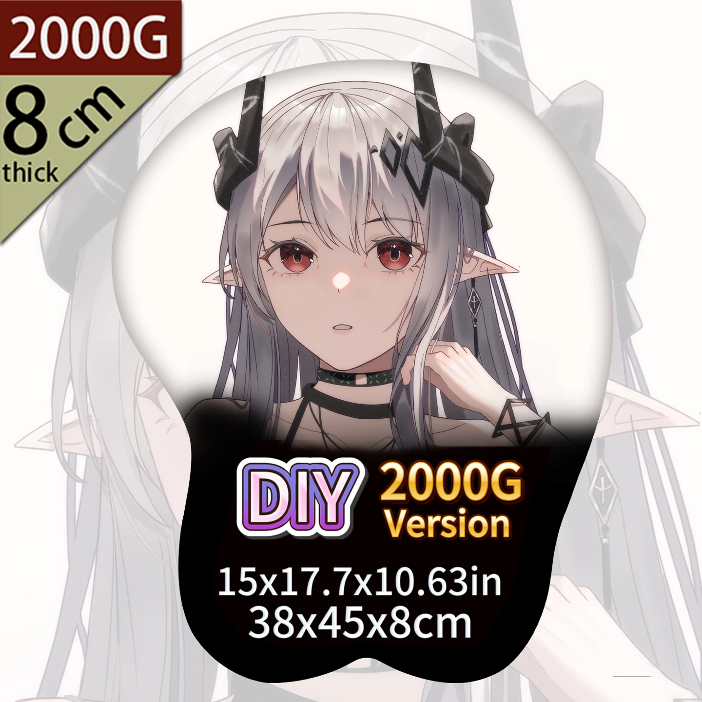 Custom Extra Large 3D Sexy Beauty Wrist Mouse Pad Equal Body Thick Chest Silicon Wrist Hand Pad Anime Oppai xxl wrist rest Gel