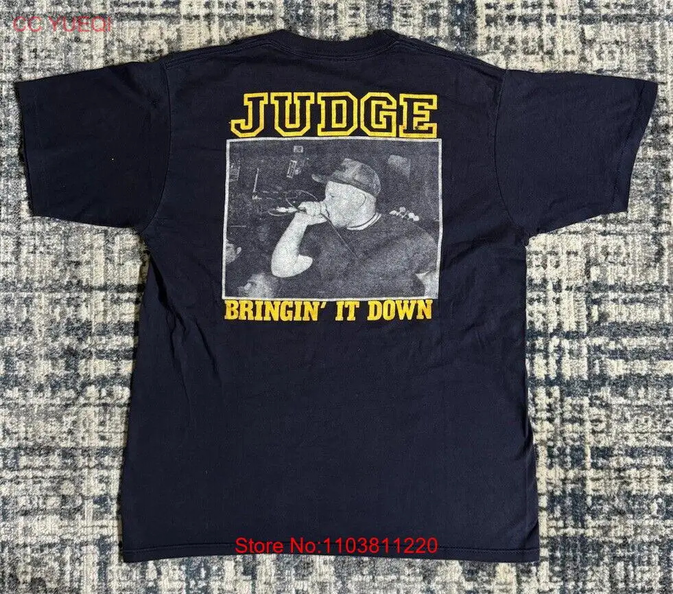 Vintage 1989 Judge Bringin It Down T Shirt L NYHC Youth Of Today Madball Bold