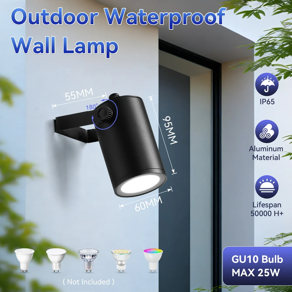 Lampe murale LED extérieure étanche IP65, éclairage supérieur et inférieur, lampe de porche, lampe de jardin, lampe de chevet intérieure, décoration