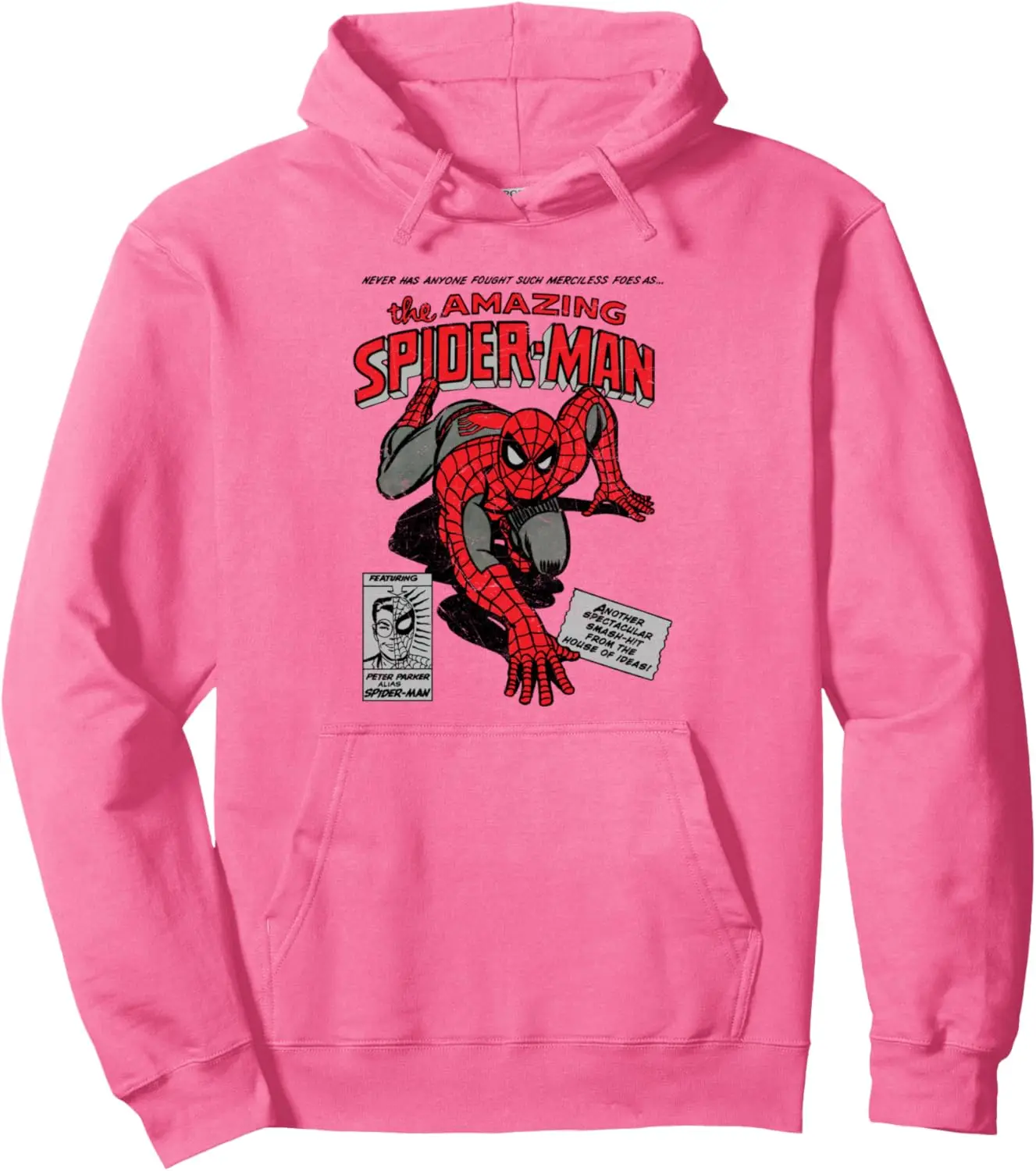 هوديي رجالي من الصوف القطني مع طباعة الرجل العنكبوت المذهل بيتر باركر تسلق تشكل تصميم النص الهزلي تصميم البدلة باللون الأحمر والأزرق #4