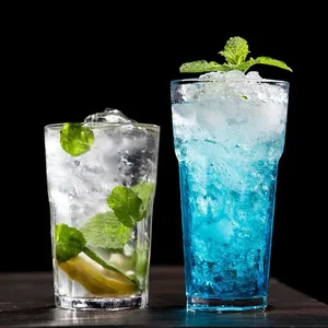 Wiederverwendbares transparentes Acrylwasserglas, Getränkewaren, Glas, Saft, Getränke, Glas, Bar, Restaurant, Bier, Cocktail, Teegläser 8 Hauptverkäufe transparenter Acrylbecher - №8