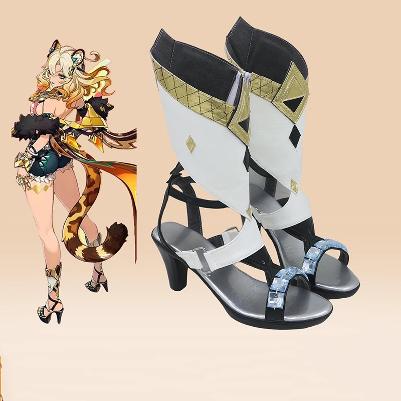 أحذية Xilonen التأثيرية لعبة Genshin Impact إكسسوارات كوسبلاي الدعائم الفاخرة ذات الكعب العالي أحذية كرنفال الهالوين مصنوعة حسب الطلب #2