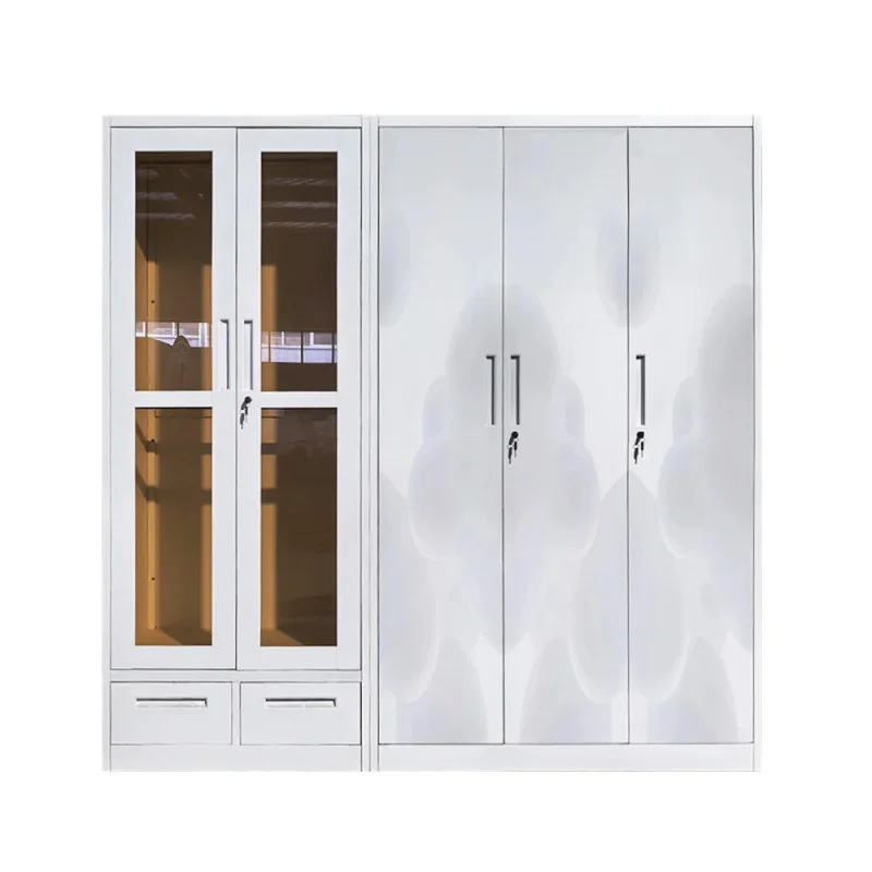 custom.5-Door Steel Wardrobe With Drawers - Large Capacity Bedroom Furniture, Durable & Long-Lasting Design