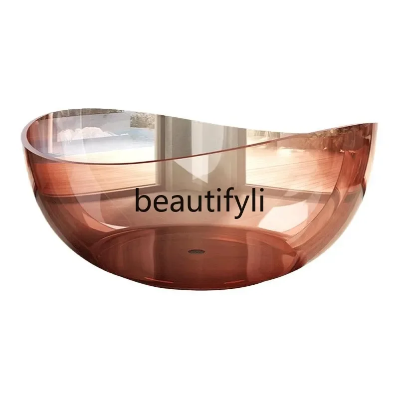 

ss25 Transparent resin bathtub family hotel, crystal bathtub