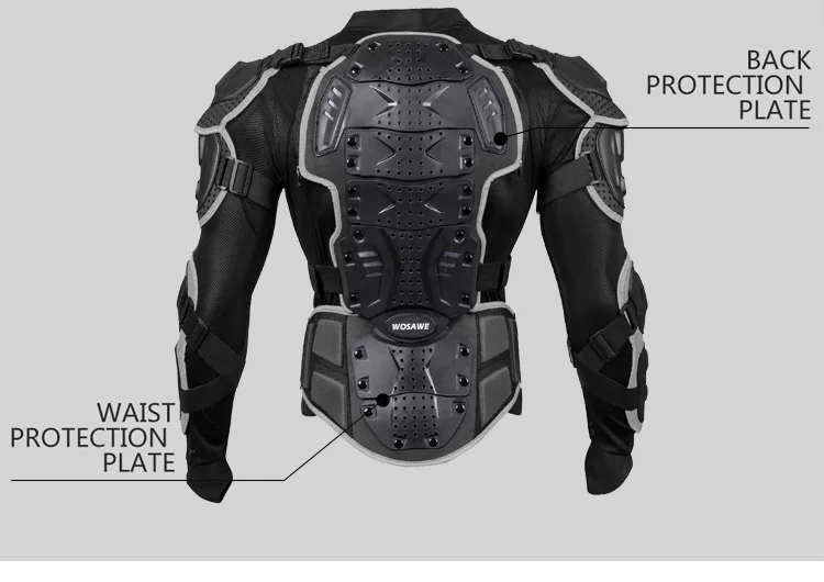 WOSAWE Motorcycle Body Armor Motorcycle Jacket Suit Men Women Moto Protective Body Protectors Motocross Racing Armor