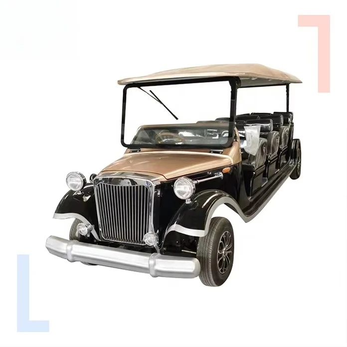Newly Released 14-Seater Retro Sedan Superior Quality Antique Classic Vintage Electric Sightseeing Bus and Car