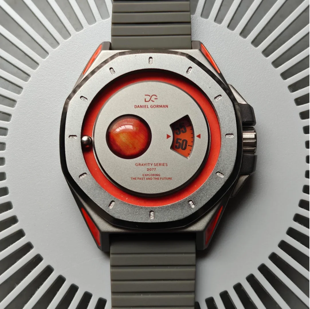 

Gravity Series DG0132 "Mars" Gravity Series Quartz Watch with Magnetic Ball Bearing & Space-Themed Design - Unique Sci-Fi Timepi