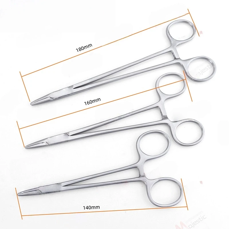 Needle Holder Crile-Wood  Dental Basic Surgical Tools With Groove Needle Holder Dental Clinic Oral Pet Suture Surgical Tools