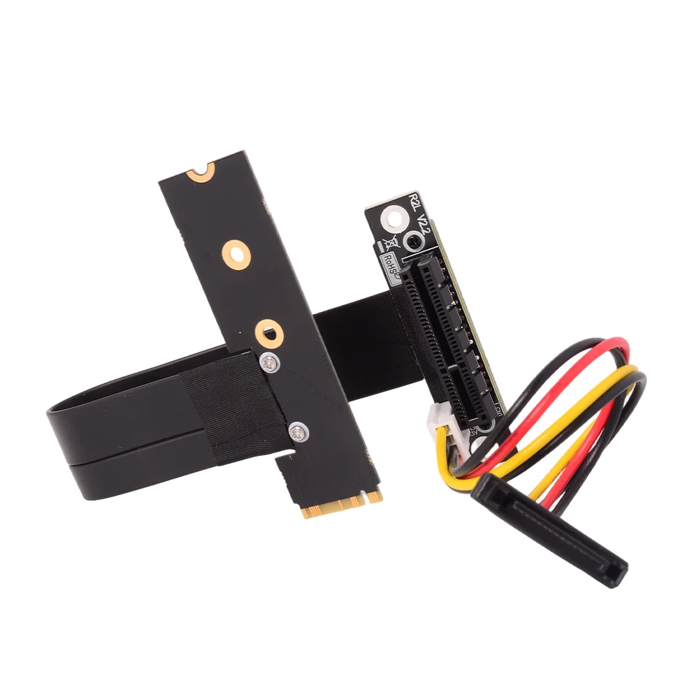M.2 NGFF NVMe SSD To PCIe 3.0 X4 Riser Adapter Extension Cable Turn Angled GPU PCI-E 4X M2 M-Key for PC Video Card Customized