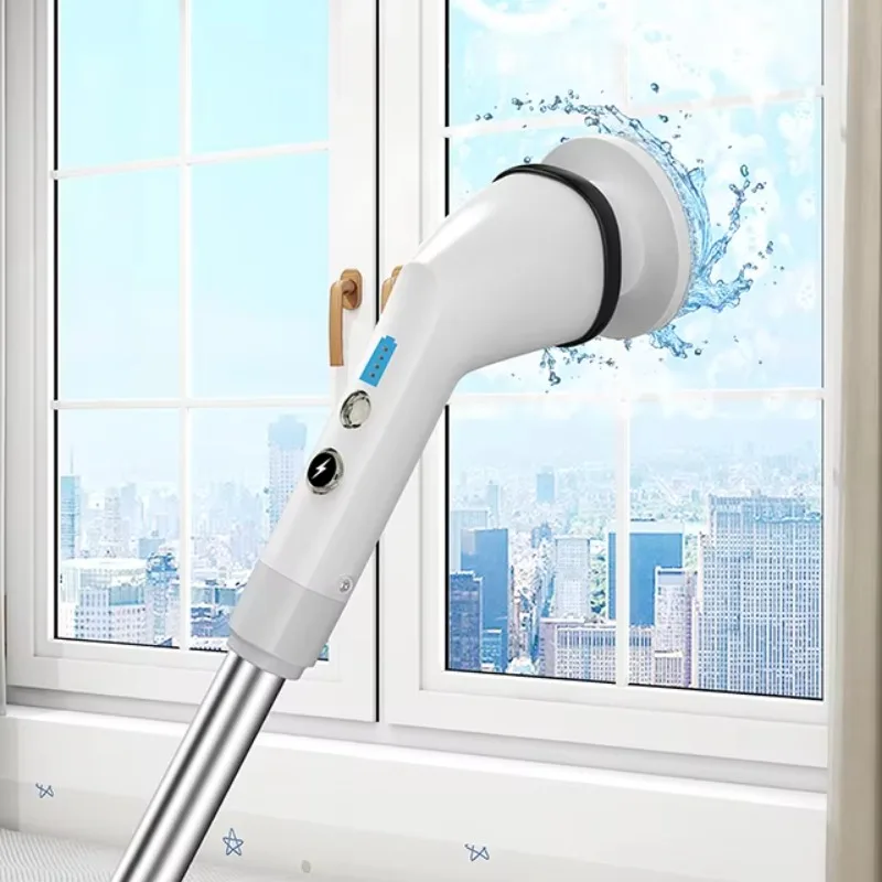 무선 전동 스핀 스크러버 브러시 휴대용 청소 브러시 자동차 주방 샤워 스크러버 클리너 욕실 전동 공구