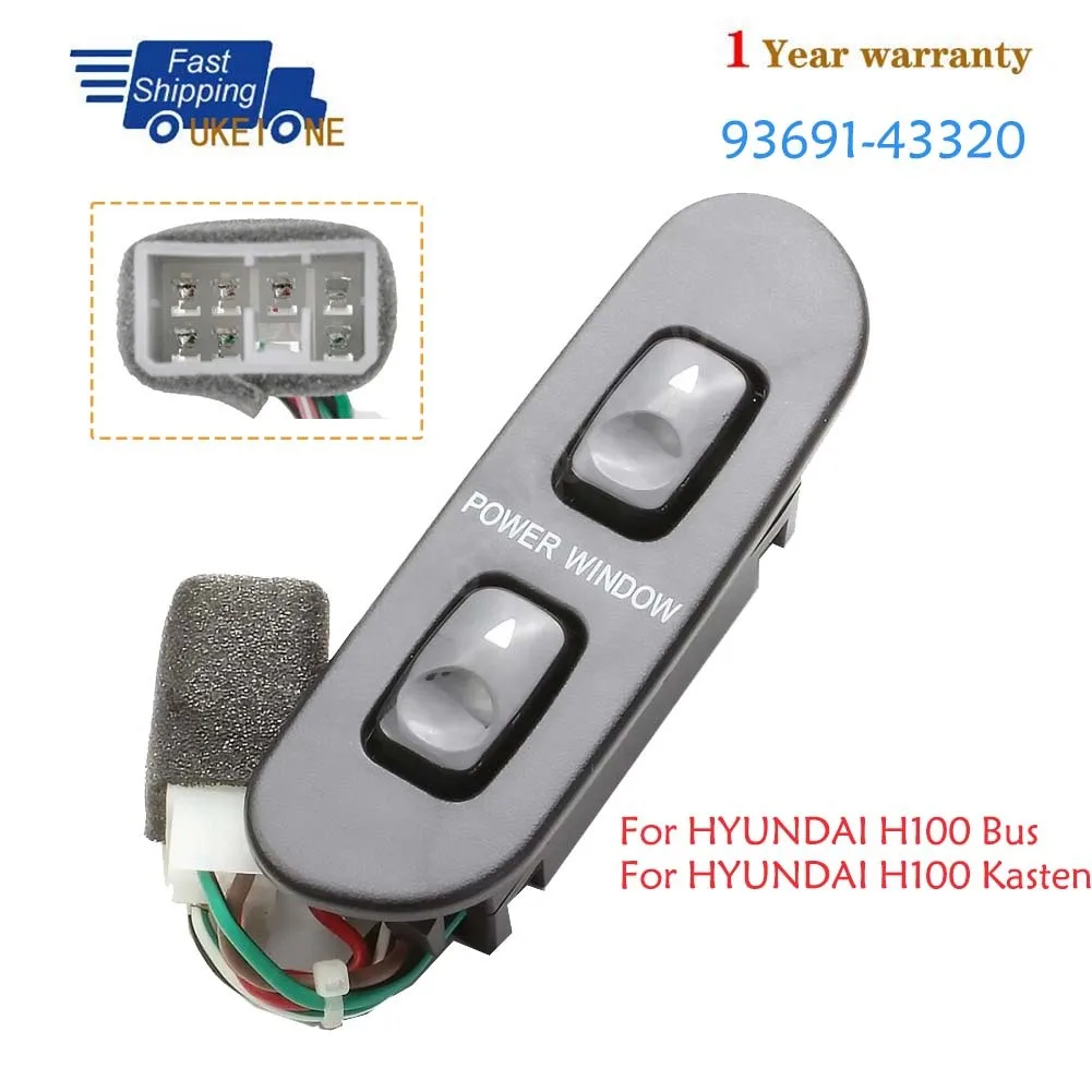 93691-43320 9369143320 Para HYUNDAI H100 Bus Kasten 1993-2004 Botão de Interruptor Elétrico para Janela Única Acessórios Automotivos