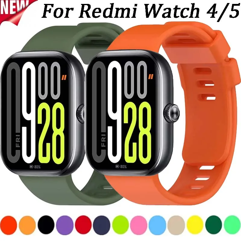 Sports Silicone Strap For Redmi watch 5/4 Original Bracelet Wristband Adjustable Belt For Xiaomi Band 9/8 Pro Correa Accessories