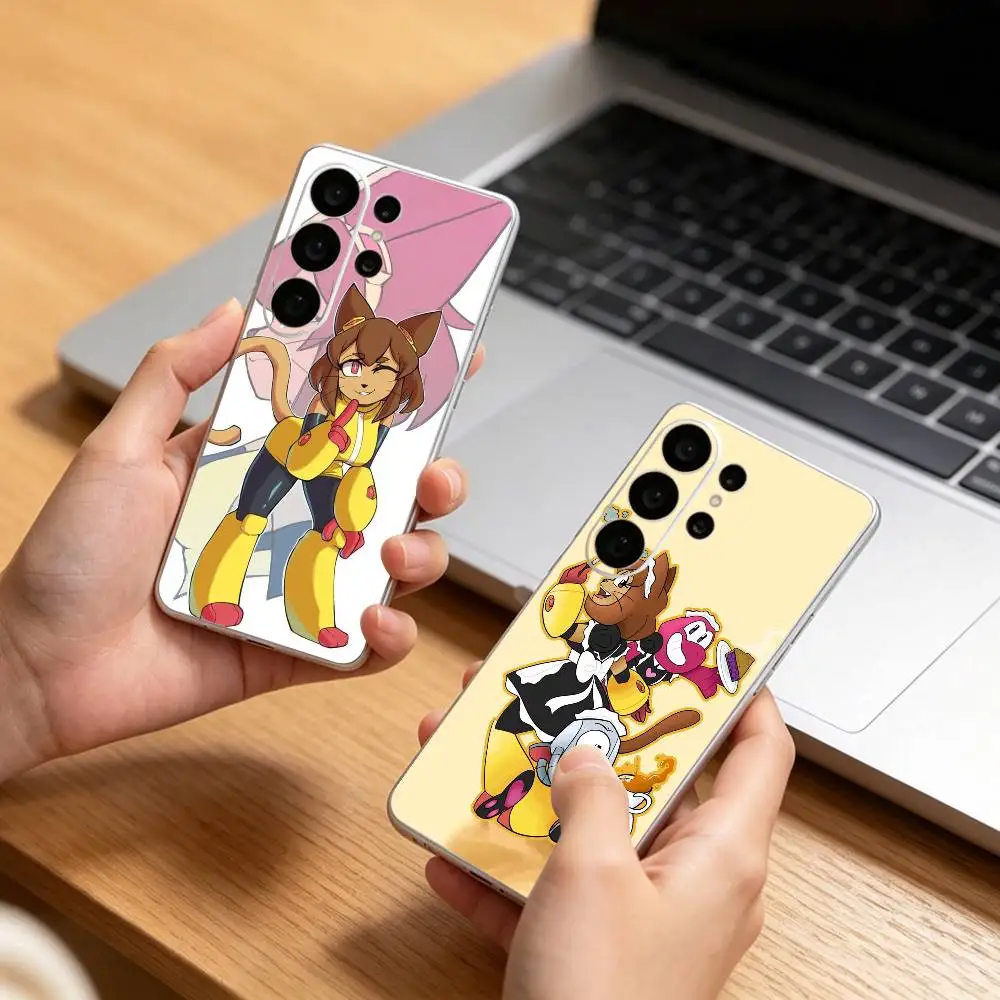 Крутой аниме-чехол G-GameoverseS для телефонов Samsung S25, S24, S21, S22, S20, S10, S9 Ultra, Plus, FE, Lite, прозрачная накладка