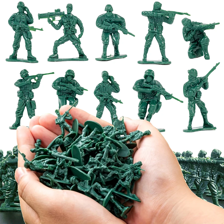 12–48 Stück grün 5 cm militärische taktische Soldat Miniaturen Armee Modellfiguren für Sammler Diorama zeigt Kriegsszene Requisiten JXB an – Detail 1