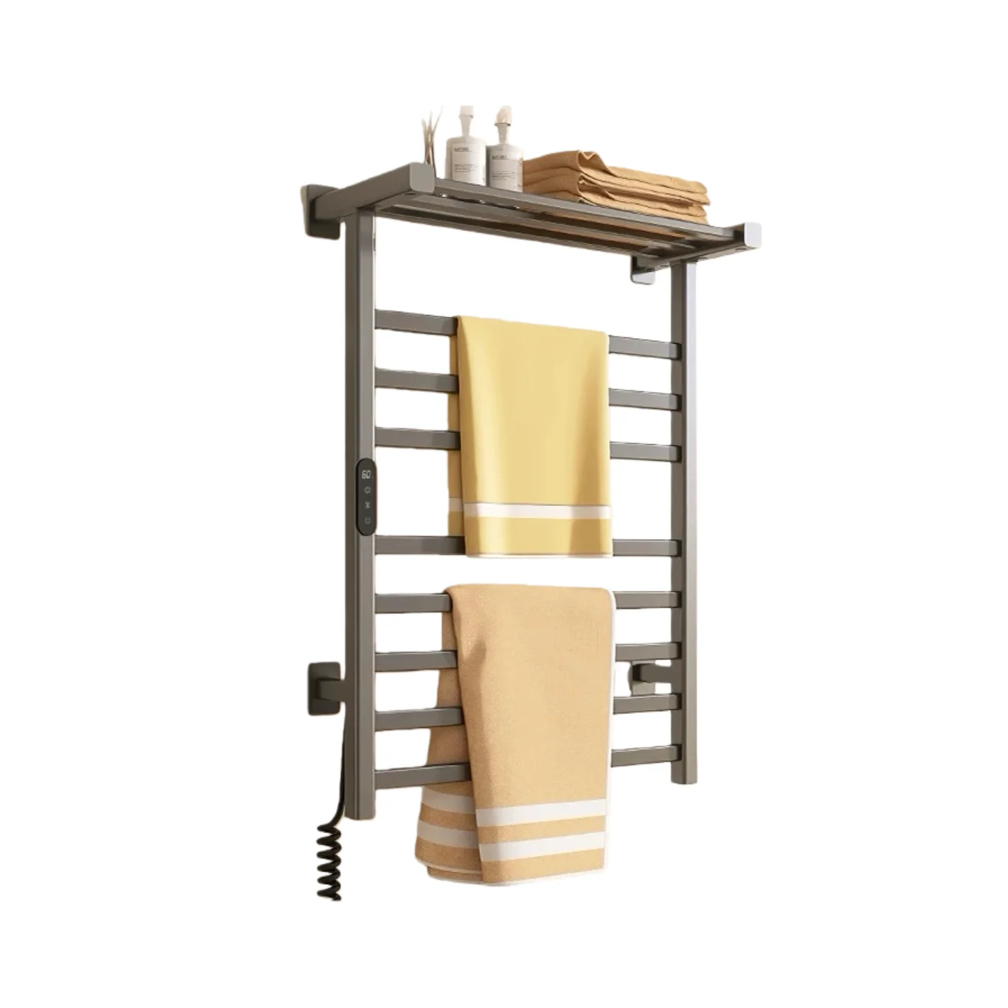 Rack Electric Heated Towel Warmer with Timer Factory Aluminum Bathroom Towel Drying