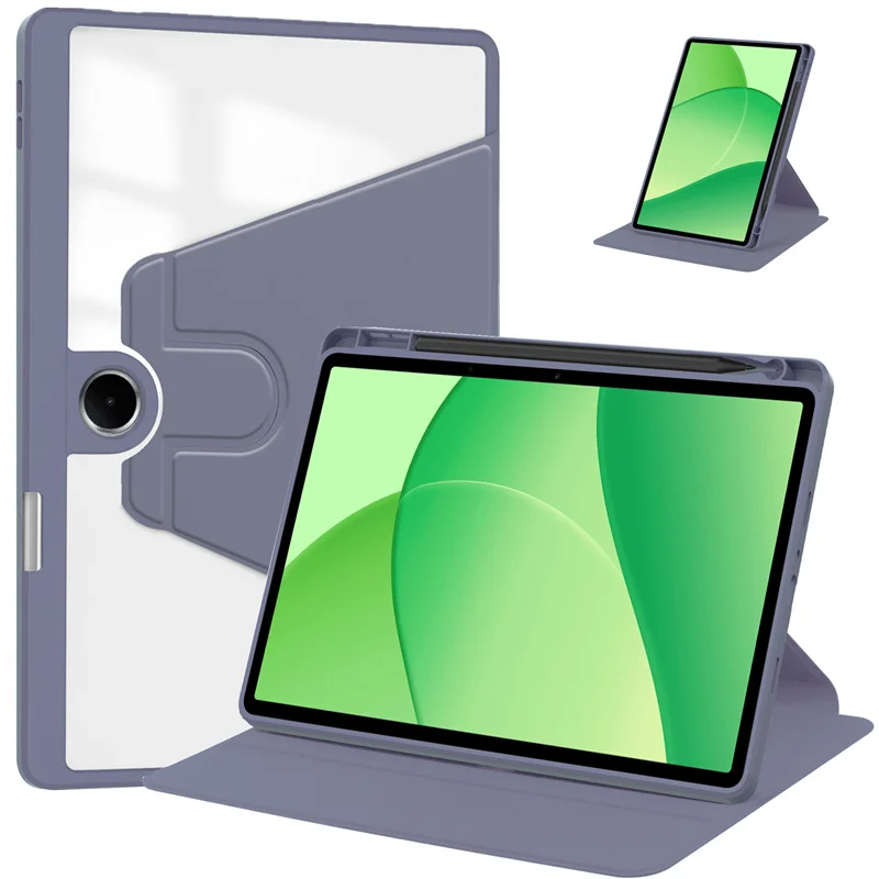 

For OPPO Pad SE Case with Pencil Holder 360 Rotating Acrylic Clear Hard Stand Cover For OPPO Pad SE 11 inch 2025 Case OPD2417