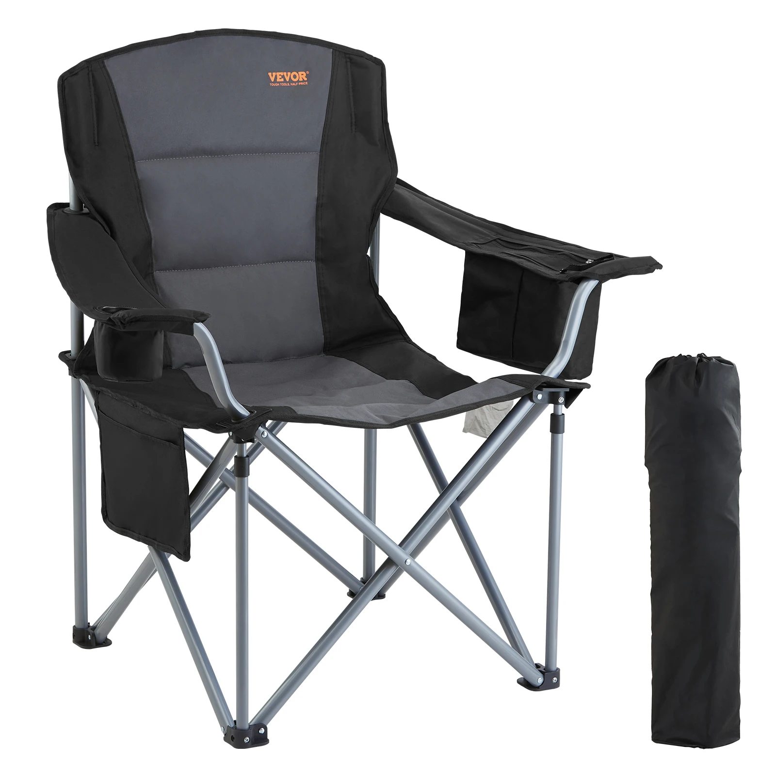 

VEVOR Outdoor Camping Chair 350lbs High Load Ultralight Folding Chair Portable Beach Hiking Picnic Travel Seat Fishing Tool