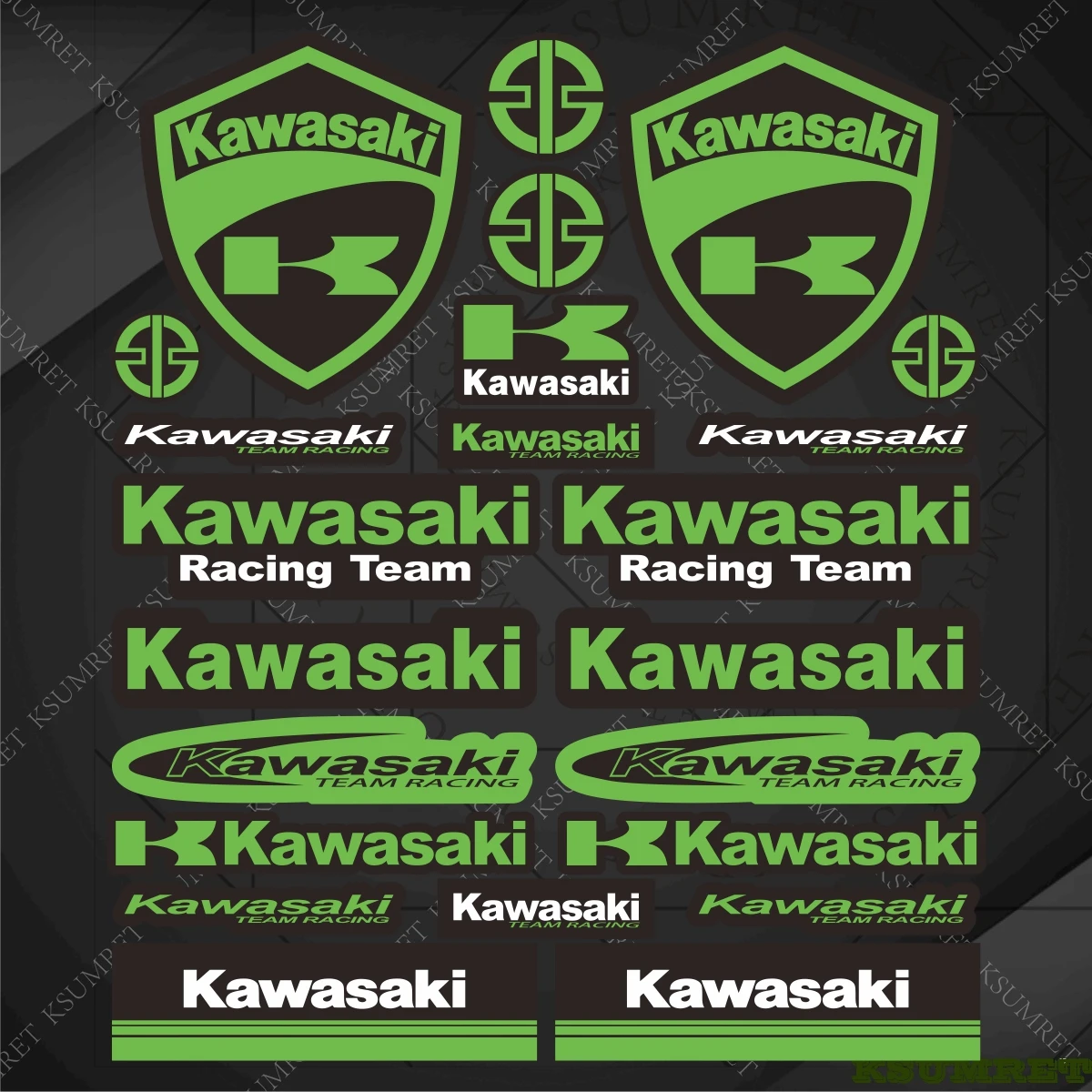 

Виниловая наклейка Kawasaki с логотипом наклейка на мотоциклетный шлем