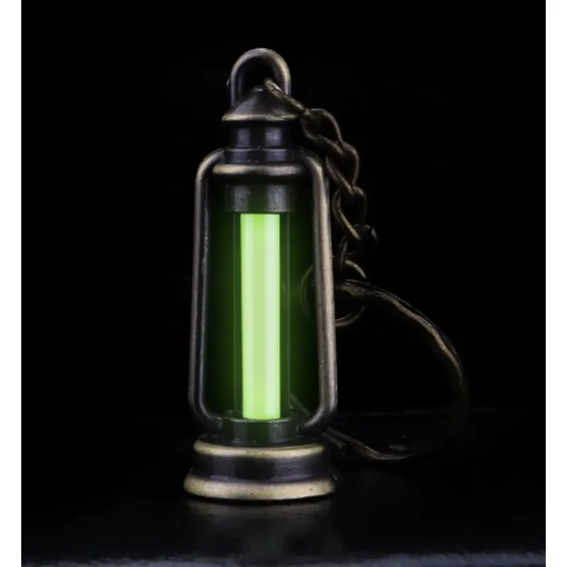

Outdoor Glass Luminous Pony Lamp Keychain Non Tritium Tube Glow Signal Pendant Mini Portable Luminous Hanging Ornament Gift