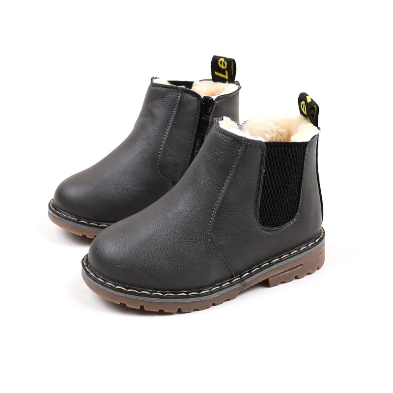 New Brand 2024 Kids Boots Fashion Toddler Baby Soft Flat Short Boots Non-Slip Rubber Sneakers Boys Girls Children Chelsea Boot