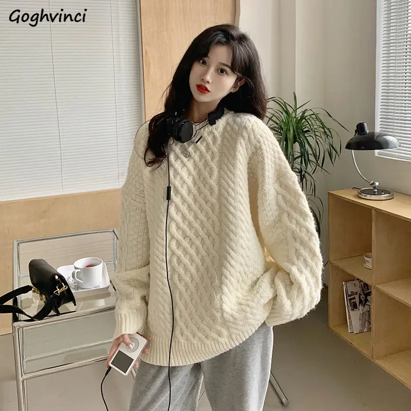 Pullovers Women Loose Fall New Arrival Sweater Chic Casual  Ulzznag College Basic All-match Warm Cozy Ins Mujer Young Teens