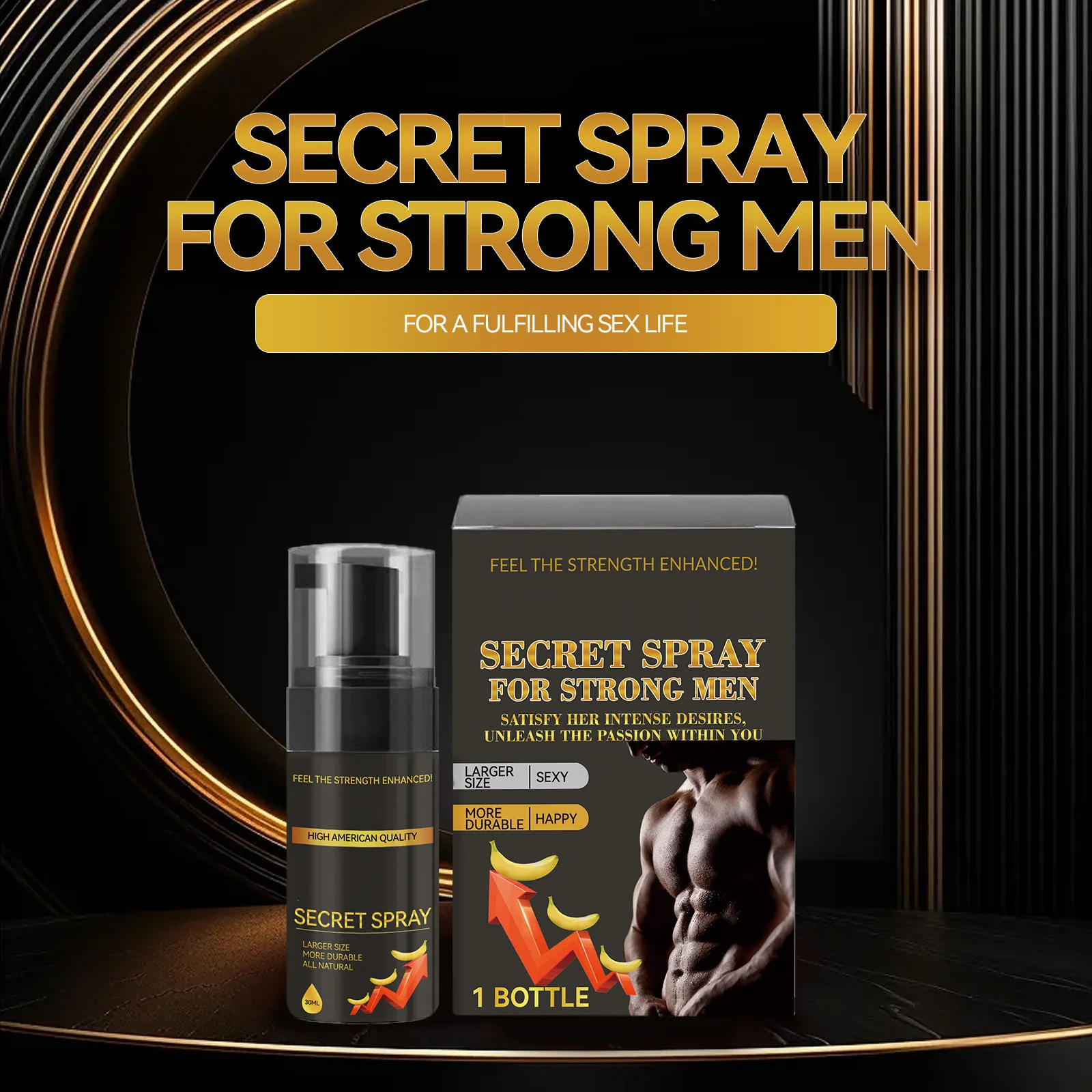 30ml Men\'s Spray Long Lasting Delay Spray, Men\'s Energy Strength Massage Cream, Improve The Quality Of Love, Gift For Lover