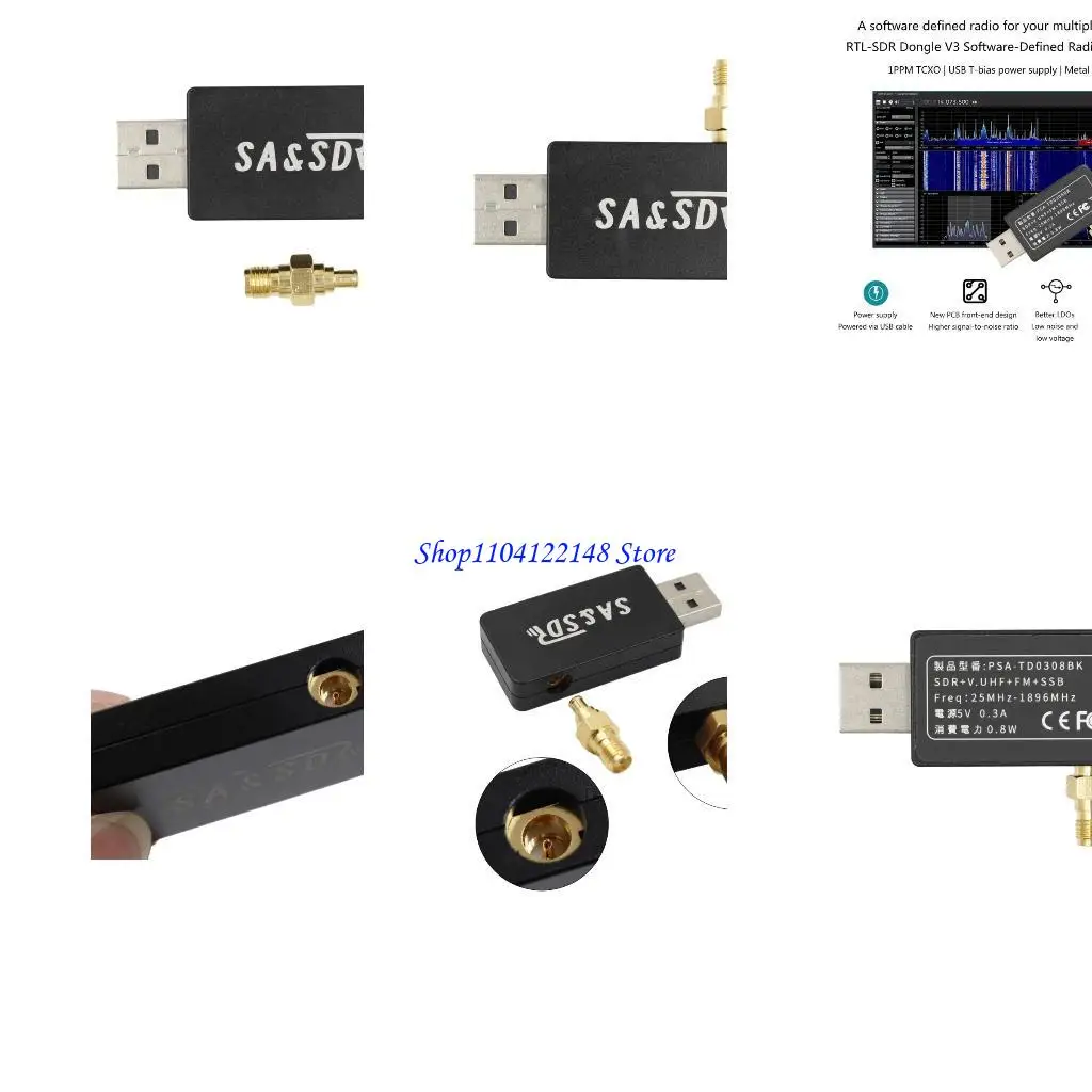 

P9FA SMA RTLSDR BLOGS V 3 R820T2 RTL2832U 1PPM TCXO Software Define Radios