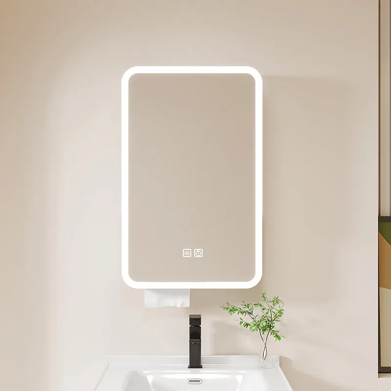 Space Aluminum Wall Mounted Mirror Cabinet, Smart Bathroom Storage Medicine Chest,Large Capacity Hidden Organizer for Toiletries
