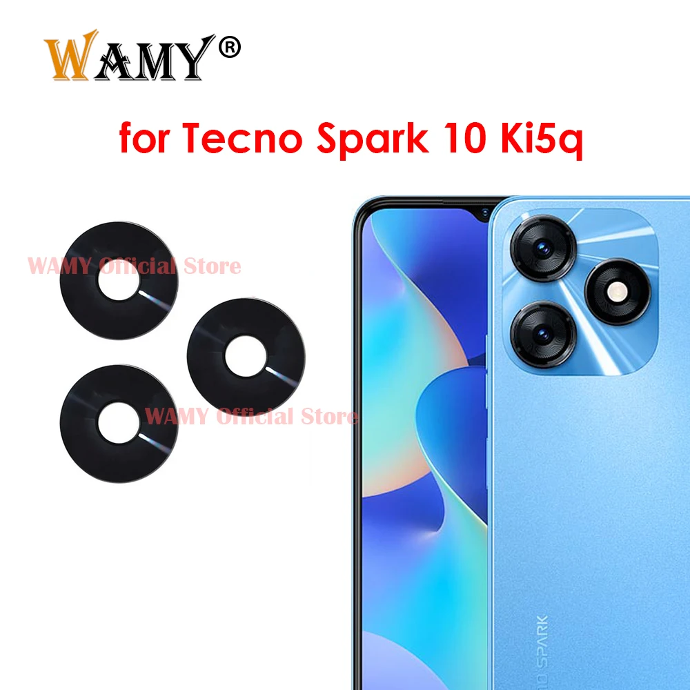 1 Set New Rear Back Camera Glass Lens Replacement For Tecno Spark 10 Ki5q With Sticker