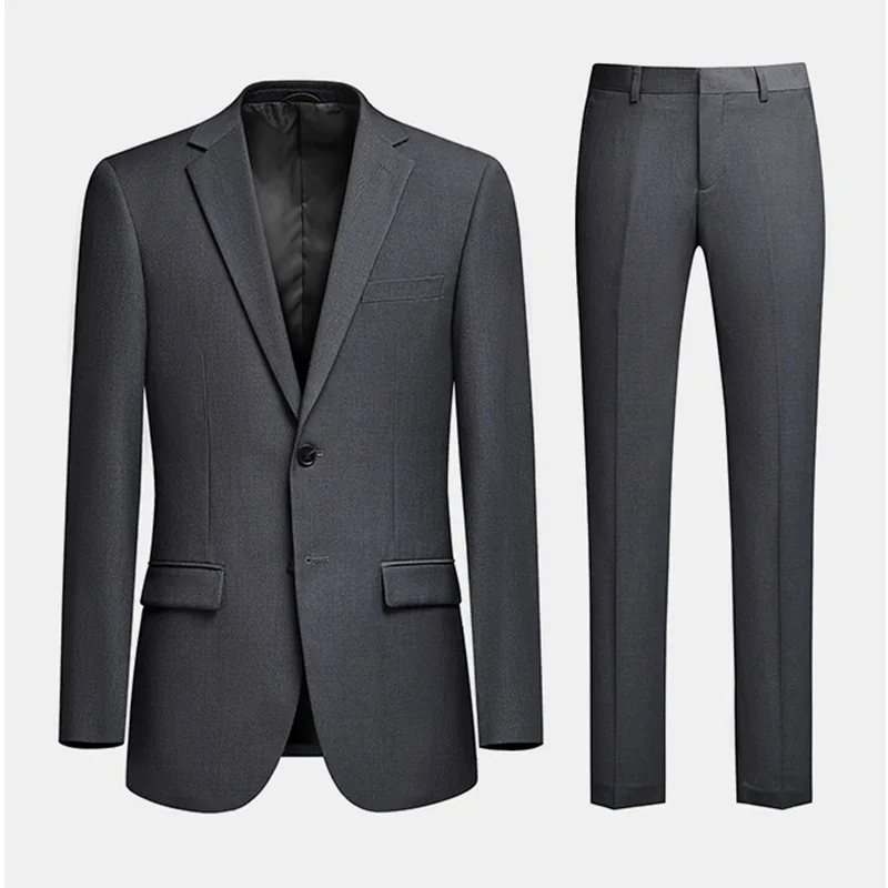 2623-r-suit autunno uomo business casual giacca sottile di mezza età