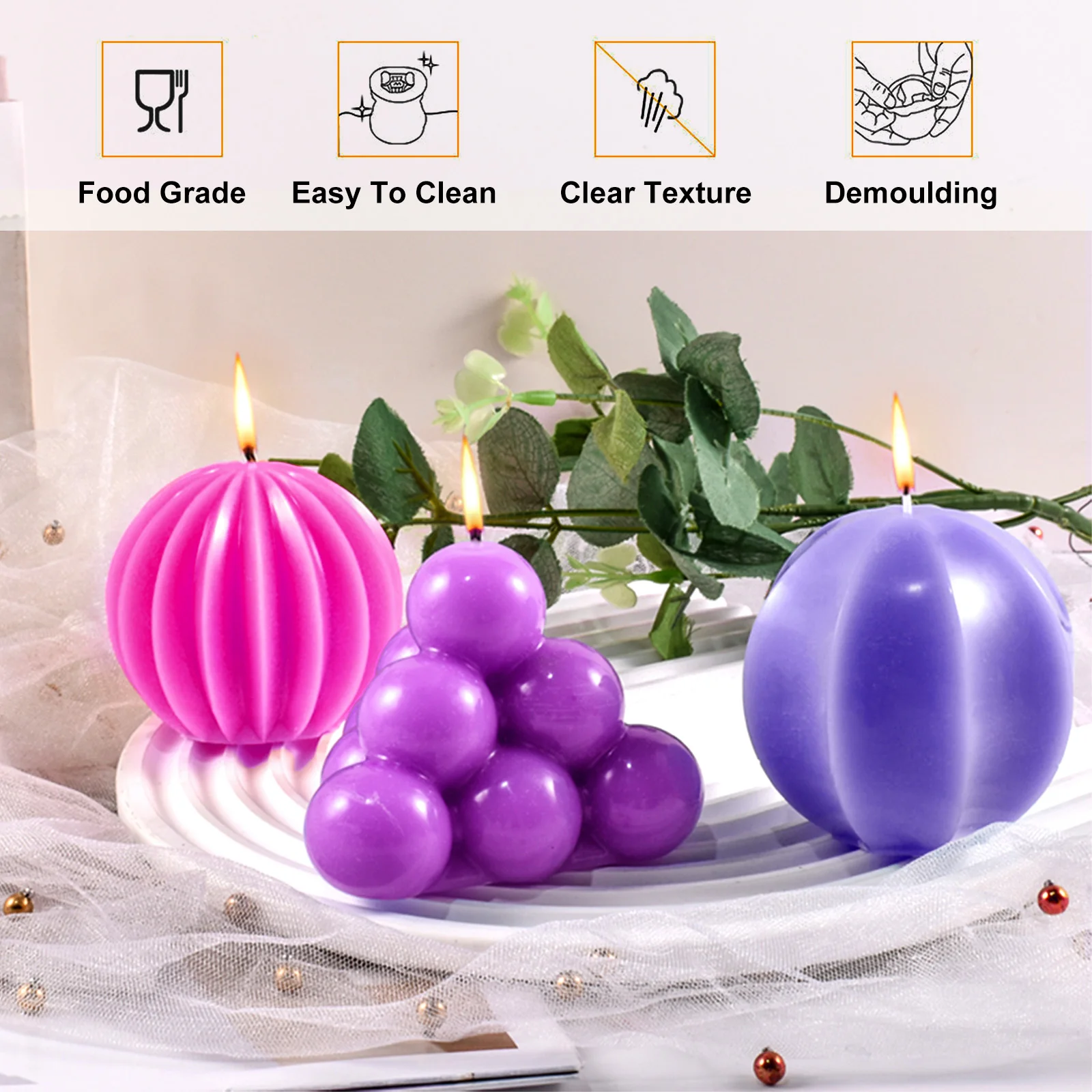 3D Silicone Nó Bola Vela Fazendo Molde, Molde Multi Forma, Artesanato De Resina, Fazendo Para Mesa, Decoração De Casa