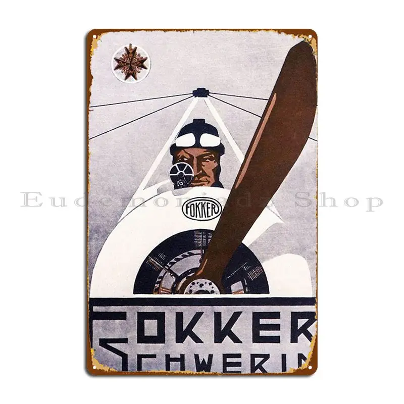 Fokker Ww1 Poster Metal Plaque Poster Design Decoration Cinema Garage Club Printing Tin Sign Poster