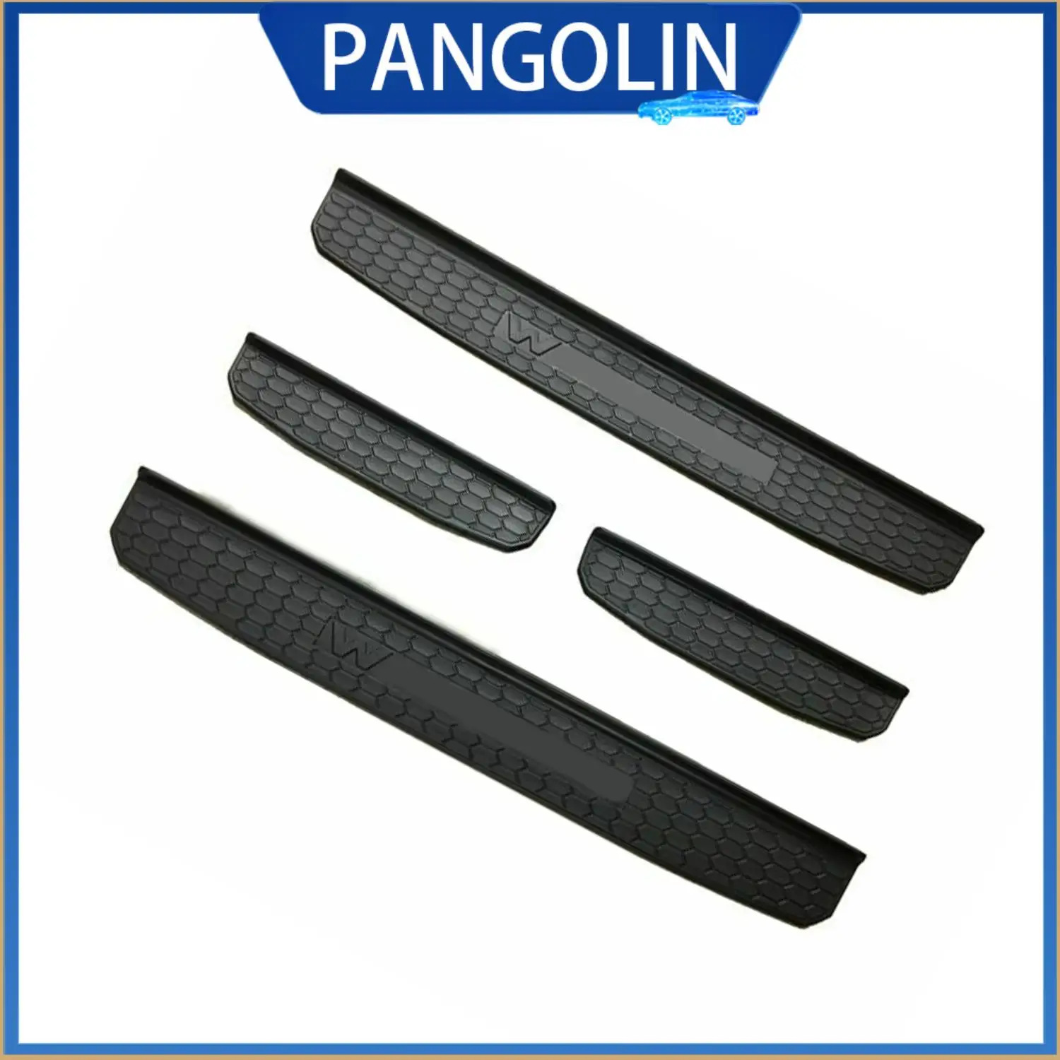 

PANGOLIN 4Pcs Sill Guards with Logo for Jeep Wrangler JL 4 Door 2018 2022 Waterproof Anti Corrosion Scratch Door Sill Protectors