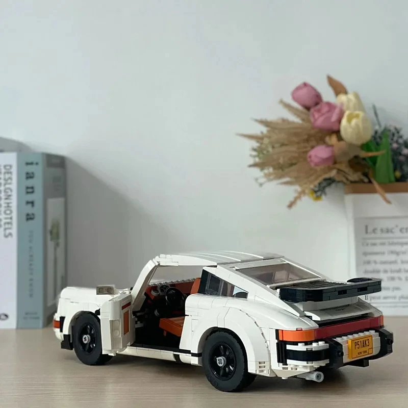 1458 pièces nouveau supercar blanc super voiture de course technologie d'adaptation modèle d'assemblage blocs de construction jouets pour enfants cadeaux d'anniversaire