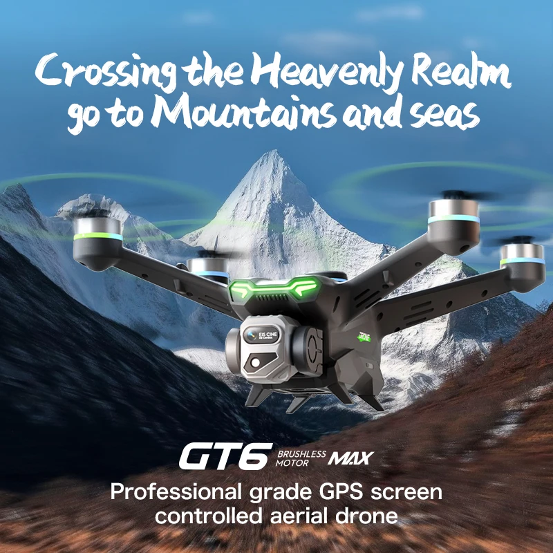 NEW GT6 Pro 드론 2.4G 5G GPS 전문가용 8K HD 항공 촬영 원격 조종 항공기 HD 듀얼 카메라 쿼드콥터 장난감 선물