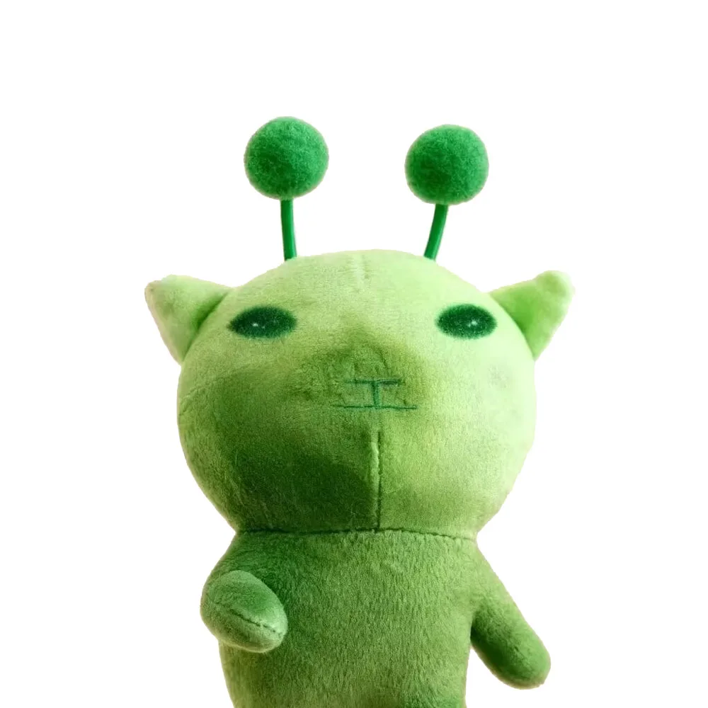 Green alien cat plush doll funny creative changeable shape pendant rag doll for bag decoration