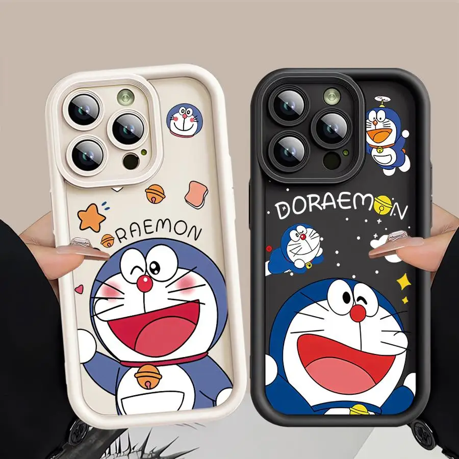 Cute D-Doraemons Phone Case for IPhone 16 15 14 13 12 11 Pro Max Mini XR XS X 7 8 6 6s Plus Soft TPU Back Cover