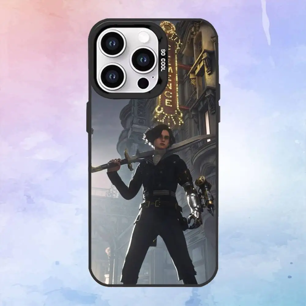 حافظة هاتف L-Lies of P GAME لهاتف iPhone17,16,15,14,13,12,11 Plus، Pro Max غطاء مقاوم للصدمات باللون الأسود غير اللامع