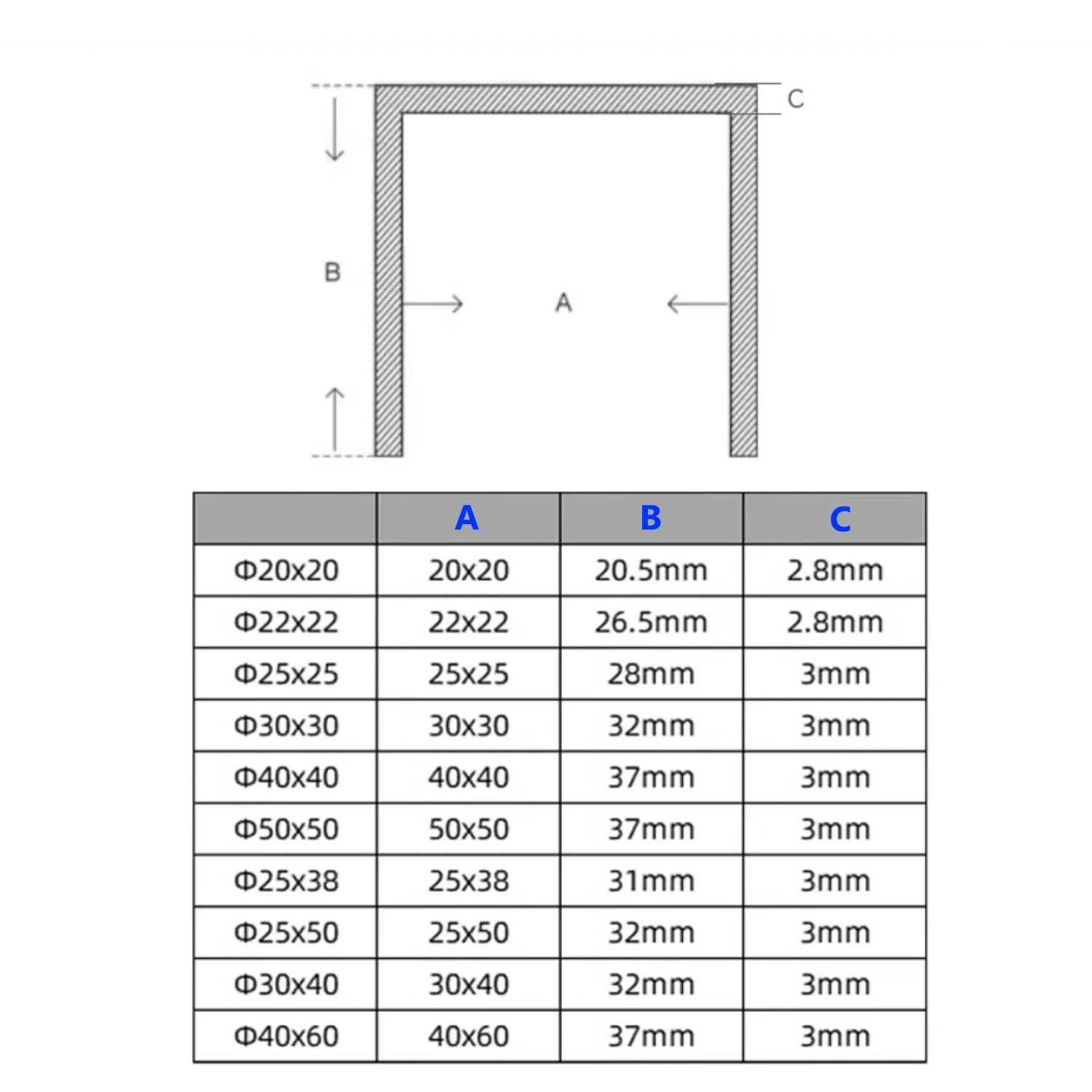 Square Rubber Chair Leg Caps Non-slips Table Foot Dust Cover Floor Protector Pads Pipe Plugs Furniture Leveling Feet Cap End