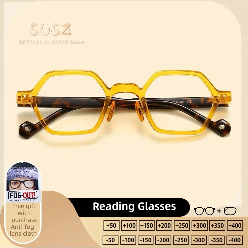 

SUSZ The hexagon is irregular Glasses High Quality Lady Versatile Blue Light Blocking Eyeglasses Myopia Hyperopia Glasses
