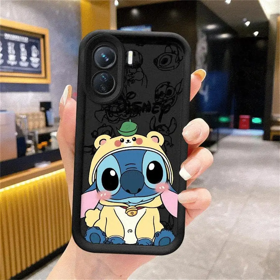 Disney Stitch Angel Phone Case for Redmi 12 4G 12C 13C 4G 5G Poco X3 NFC X3 Pro C50 C51 C61 A1 A2  Plus A3 A3x Matte image 4