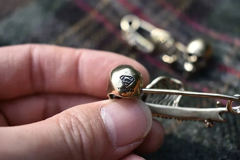 الظلام الرجعية القوطية الجمجمة السلامة دبابيس البطانيات والأوشحة سترة دبوس هالوين خمر مجوهرات الإكسسوار #3