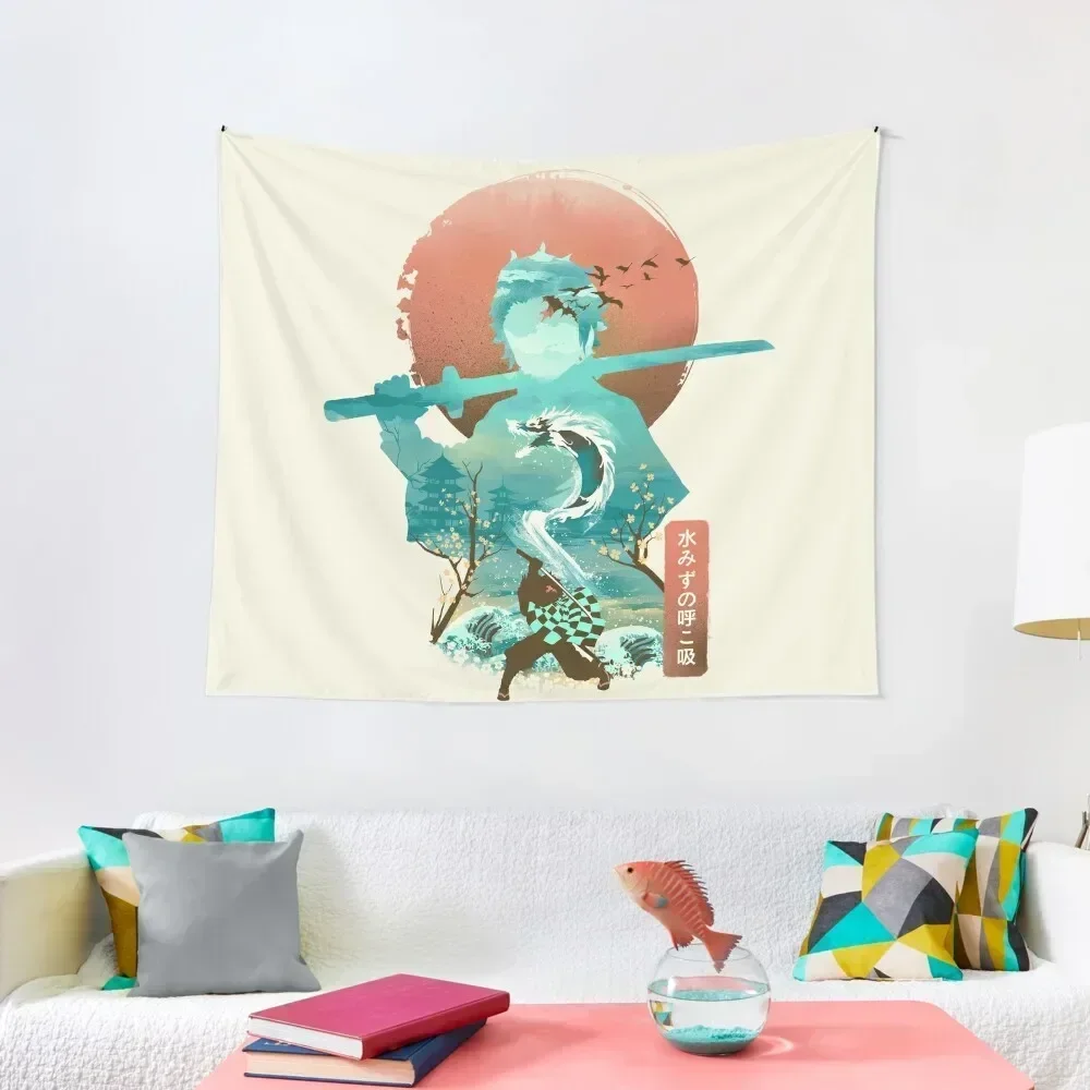 Ukiyo e Breath of Water Tapestry Room Decoration Korean Style Cute Room Decor Tapestry