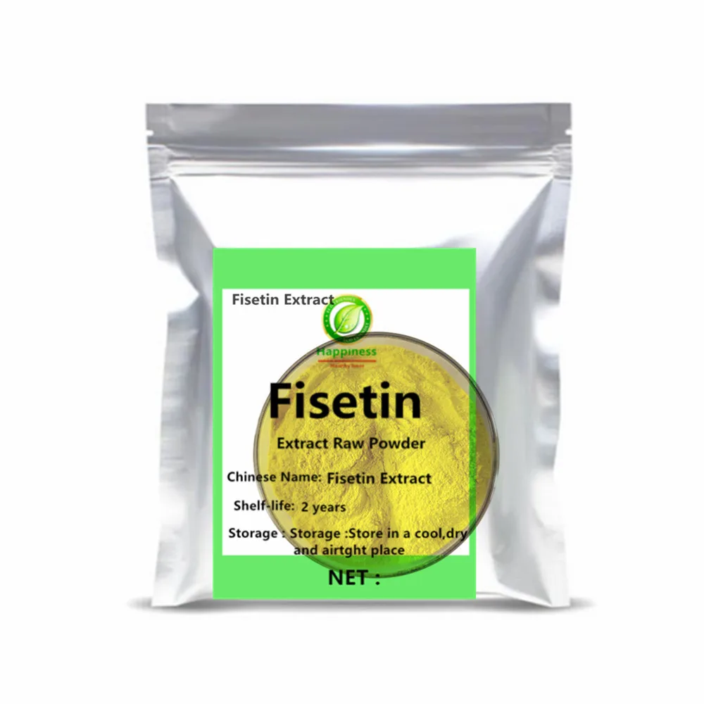 High Purity Fisetin Powder Natural Antioxidant Anti Aging Raw Material For Cosmetic Skin Care And Health Supplement Formulation