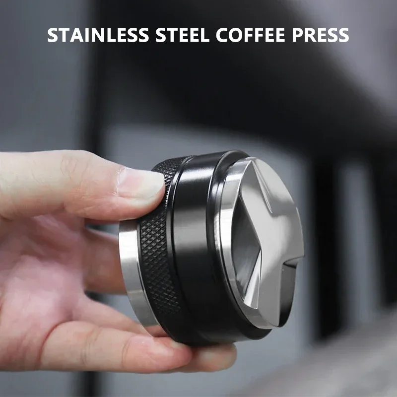 

51/53/58mm Coffee Distributor Tamper, Dual Head Coffee Leveler Fits, Adjustable Depth- Professional Espresso Hand Tampers Tool