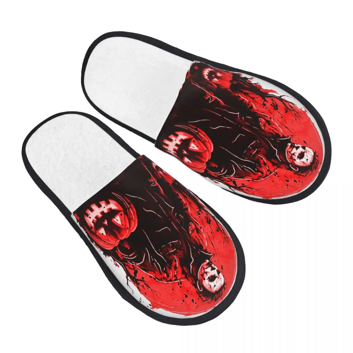 Michael Myers Knife Casual Horror Film Halloween Men Women Furry slippers fashion special Home slippers pantoufle homme